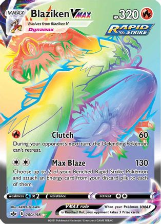 Blaziken VMAX (Secret) (200)/198 Secret Rare Holofoil