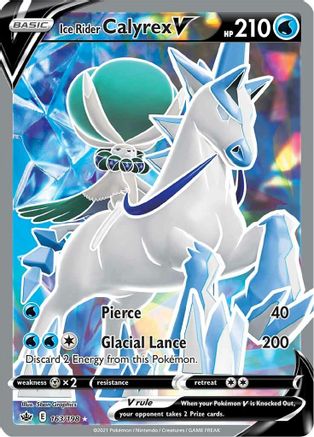 Ice Rider Calyrex V (Full Art) (163)/198 Ultra Rare Holofoil