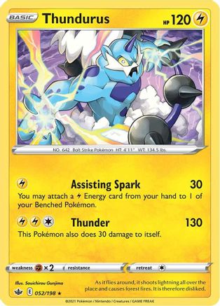 Thundurus (52)/198 Holo Rare Holofoil