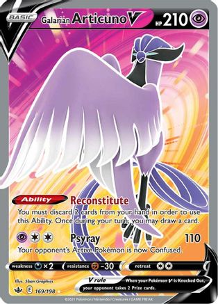 Galarian Articuno V (Full Art) (169)/198 Ultra Rare Holofoil