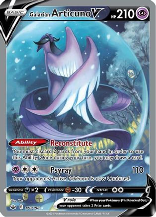 Galarian Articuno V (Alternate Full Art) (170)/198 Ultra Rare Holofoil
