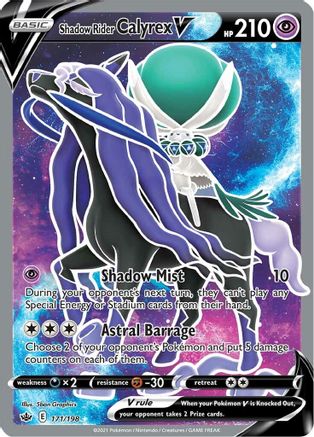 Shadow Rider Calyrex V (Full Art) (171)/198 Ultra Rare Holofoil