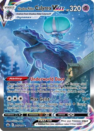 Shadow Rider Calyrex VMAX (Alternate Art Secret) (205)/198 Secret Rare Holofoil
