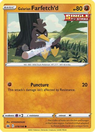 Galarian Farfetch'd (78)/198 Common Reverse Holofoil