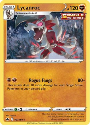 Lycanroc (87)/198 Holo Rare Holofoil