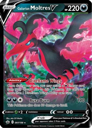 Galarian Moltres V (97)/198 Ultra Rare Holofoil