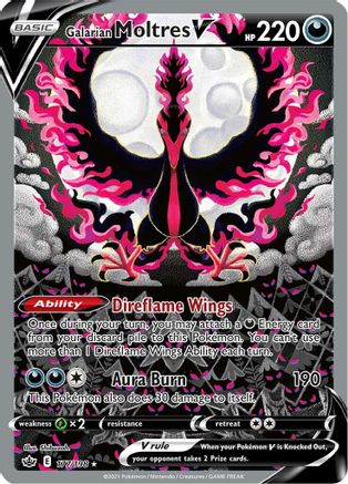 Galarian Moltres V (Alternate Full Art) (177)/198 Ultra Rare Holofoil