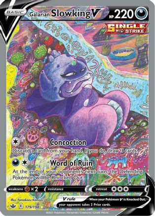 Galarian Slowking V (Alternate Full Art) (179)/198 Ultra Rare Holofoil