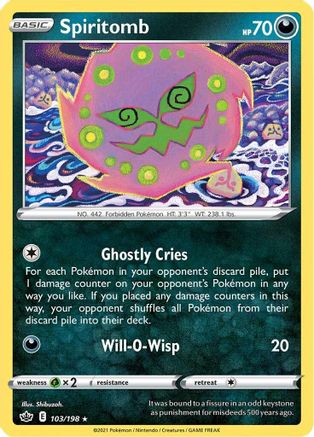 Spiritomb (103)/198 Rare Reverse Holofoil
