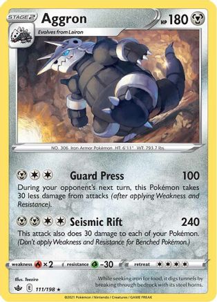 Aggron (111)/198 Rare Reverse Holofoil