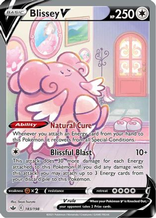 Blissey V (Alternate Full Art) (183)/198 Ultra Rare Holofoil