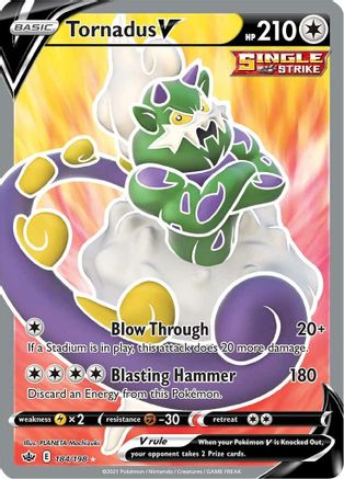 Tornadus V (Full Art) (184)/198 Ultra Rare Holofoil
