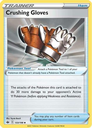 Crushing Gloves (133)/198 Uncommon Reverse Holofoil
