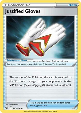 Justified Gloves (143)/198 Uncommon Reverse Holofoil
