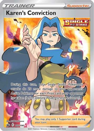 Karen's Conviction (Full Art) (193)/198 Ultra Rare Holofoil