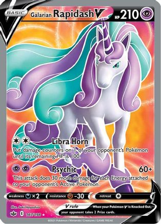 Galarian Rapidash V (Full Art) (167)/198 Ultra Rare Holofoil