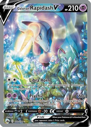 Galarian Rapidash V (Alternate Full Art) (168)/198 Ultra Rare Holofoil