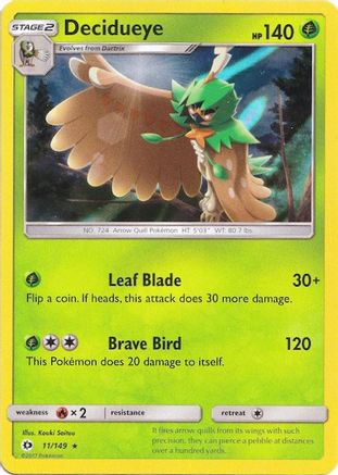 Decidueye - 11/149 (Water Web Holo) (11) Holo Rare Holofoil