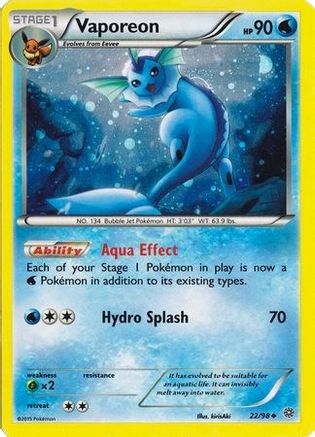 Vaporeon - 22/98 (Cosmos Holo) (22) Promo Holofoil