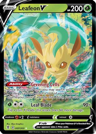 Leafeon V (7)/203 Ultra Rare Holofoil
