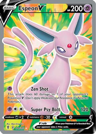 Espeon V (Full Art) (179)/203 Ultra Rare Holofoil
