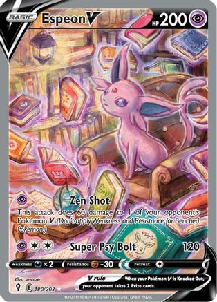Espeon V (Alternate Full Art) (180)/203 Ultra Rare Holofoil