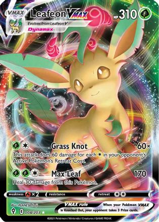 Leafeon VMAX (8)/203 Ultra Rare Holofoil