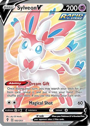 Sylveon V (Full Art) (183)/203 Ultra Rare Holofoil