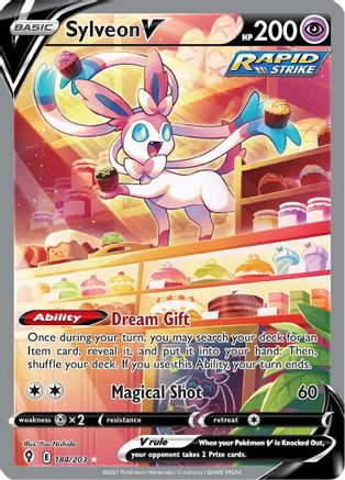 Sylveon V (Alternate Full Art) (184)/203 Ultra Rare Holofoil