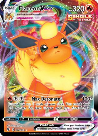 Flareon VMAX (18)/203 Ultra Rare Holofoil