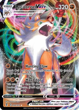 Lycanroc VMAX (92)/203 Ultra Rare Holofoil