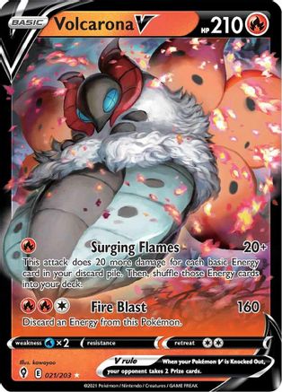 Volcarona V (21)/203 Ultra Rare Holofoil