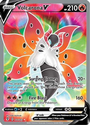 Volcarona V (Full Art) (170)/203 Ultra Rare Holofoil
