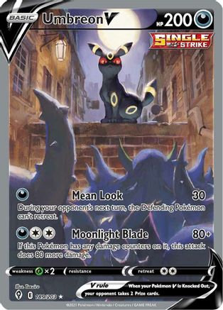Umbreon V (Alternate Full Art) (189)/203 Ultra Rare Holofoil (Cabinet-NM)