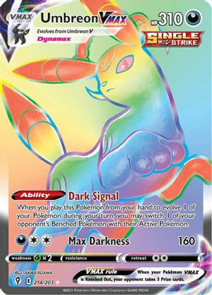 Umbreon VMAX (Secret) (214)/203 Secret Rare Holofoil (Cabinet-NM)