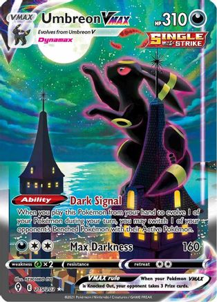 Umbreon VMAX (Alternate Art Secret) (215)/203 Secret Rare Holofoil