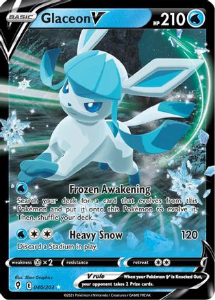 Glaceon V (40)/203 Ultra Rare Holofoil