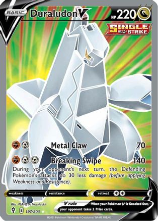 Duraludon V (Full Art) (197)/203 Ultra Rare Holofoil