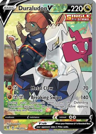 Duraludon V (Alternate Full Art) (198)/203 Ultra Rare Holofoil