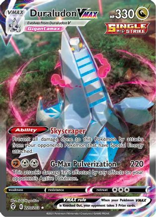 Duraludon VMAX (Alternate Art Secret) (220)/203 Secret Rare Holofoil