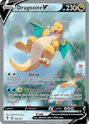 Dragonite V (Alternate Full Art) (192)/203 Ultra Rare Holofoil