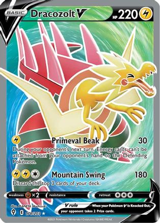 Dracozolt V (Full Art) (178)/203 Ultra Rare Holofoil