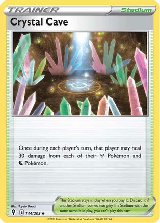 Crystal Cave (144)/203 Uncommon Reverse Holofoil