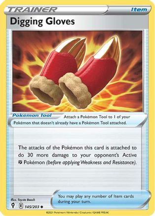 Digging Gloves (145)/203 Uncommon Reverse Holofoil