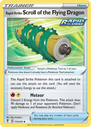 Rapid Strike Scroll of the Flying Dragon (153)/203 Uncommon Reverse Holofoil