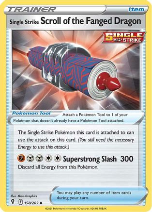 Single Strike Scroll of the Fanged Dragon (158)/203 Uncommon Reverse Holofoil