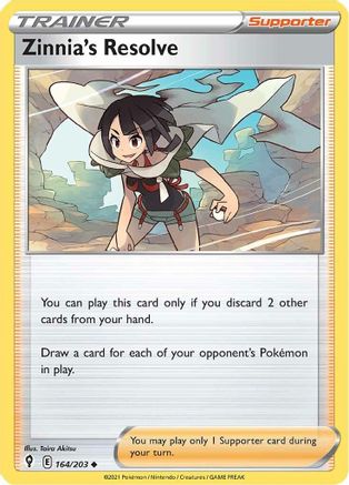Zinnia's Resolve (164)/203 Uncommon Reverse Holofoil