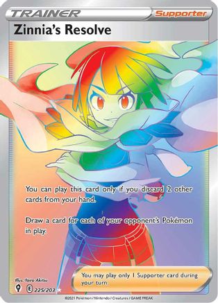 Zinnia's Resolve (Secret) (225)/203 Secret Rare Holofoil