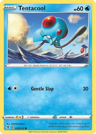 Tentacool (26)/203 Common Reverse Holofoil