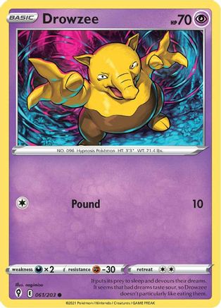 Drowzee (61)/203 Common Reverse Holofoil